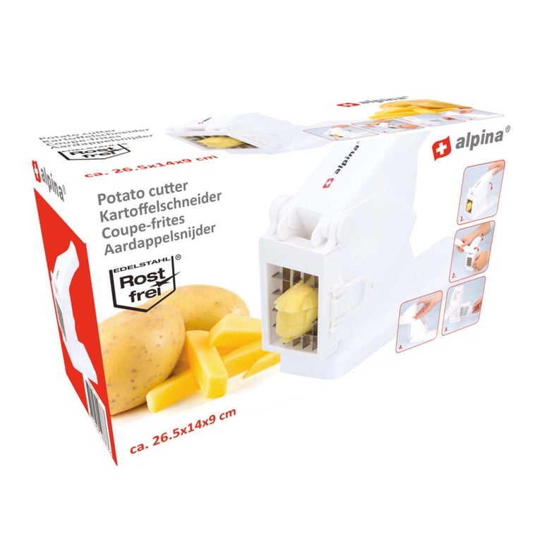 Trancheur Pommes de pour Frites Coupe Rapide Acier Inoxydable Neuf - vue 4