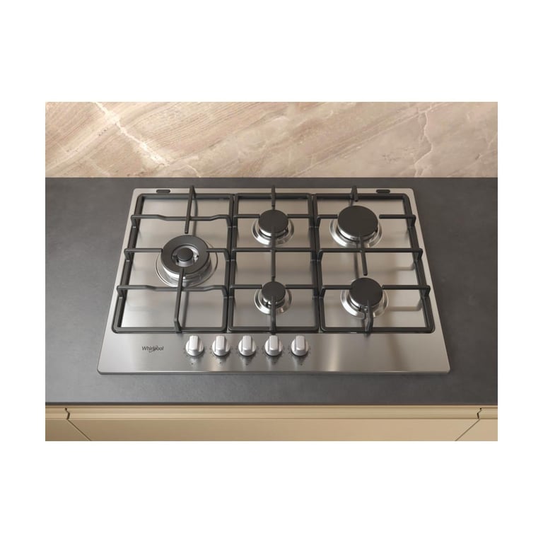 Whirlpool TGML 761 IX R Acier inoxydable Intégré 73 cm Gaz 5 brûleurs Neuf - vue 2