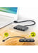 USB C 3.0 to 4 ports USB A 2.0 Hub Gray Port
