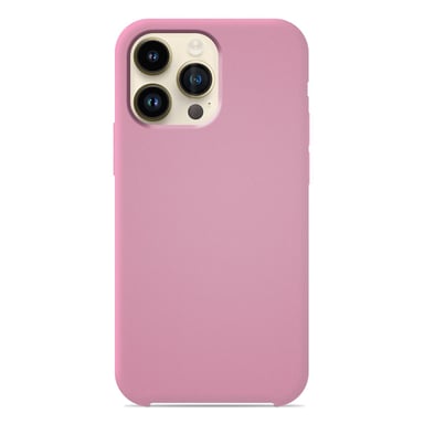 Coque silicone unie Soft Touch Rose compatible Apple iPhone 14 Pro Max