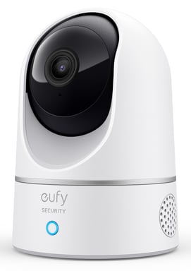 Eufy Security Indoor CAM 2K Pan & Tilt, Camara vigilancia WiFi Interior, Reconocimiento de Personas, con Asistente de Voz, Sensor de Movimiento, nessun canone mensile, No se Requiere HomeBase