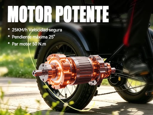 Tricycle cargo électrique ESKUTE T302 Pro, batterie 48 V 20,8 Ah, avec dossier de siège arrière et paniers avant/arrière - blanc