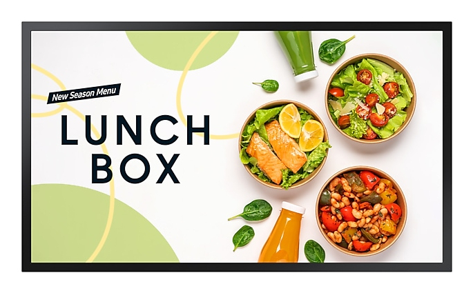 Samsung OM32DX 32 OMDX Series écran LCD rétro éclairé par LED signalisation numérique extérieur soleil total Tizen OS 1920 x 1080 DEL de façade - vue 3