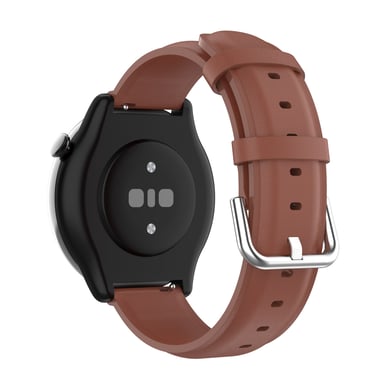 Correa de reloj de cuero genuino Brown 22 mm Samsung Galaxy Watch 3 45 mm/Gear S3 Classic, Frontier, Huawei Watch Buds/GT Runner/GT2 Pro, Xiaomi Watch S1 Pro, Garmin Forerunner 255/Vivoactive 4