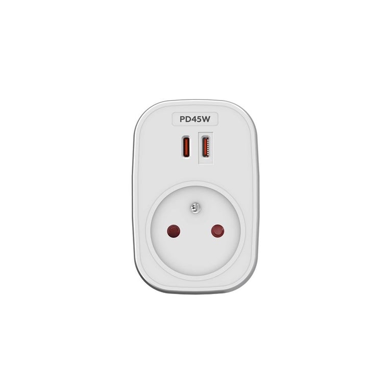 Prise murale Mobility Lab + 2 USB Type C - vue 3