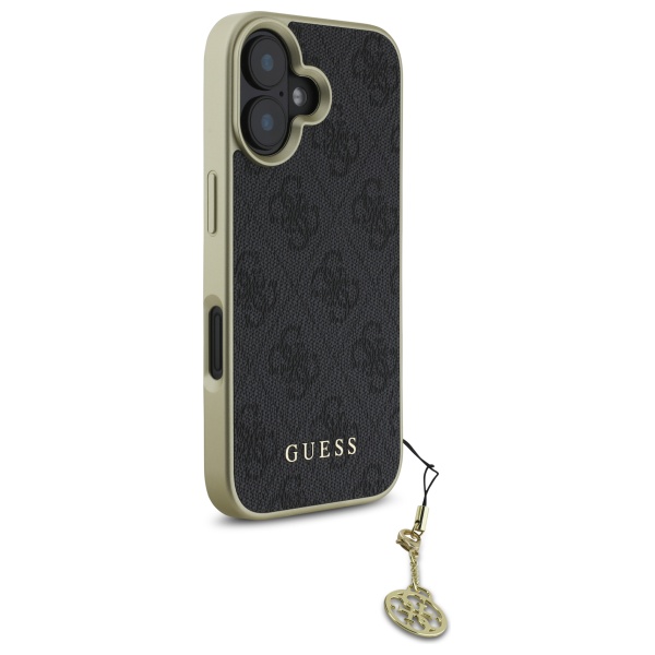 Coque pour iPhone 16 Plus Guess Hardcase 4G Charms Collection GUHCP16MGF4GBR - vue 3
