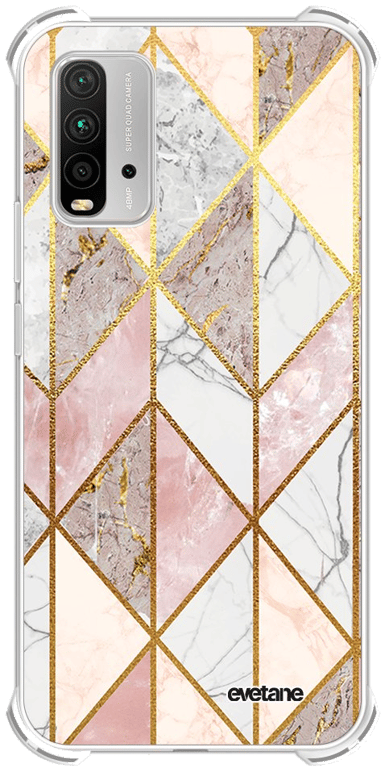 Evetane Coque Xiaomi Redmi 9T anti-choc souple angles renforcés transparente Motif Marbre Rose Losan
