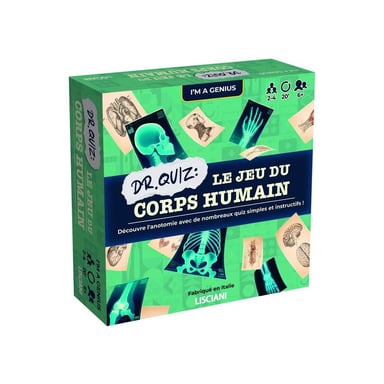Jeu de quiz éducatif I'm a Genius Dr. Quiz Corps humain LISCIANI GIOCHI Français 2 à 4 joueurs 6+