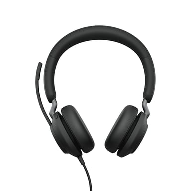 Jabra Evolve2 40, UC Auriculares estéreo con cable Diadema Escritorio/Centro de llamadas USB Tipo-C Bluetooth Negro