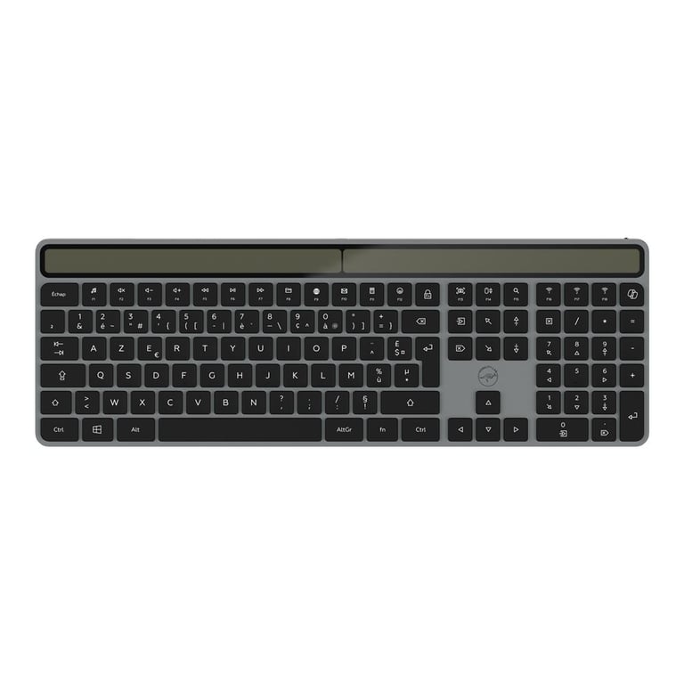 Clavier Solaire Sans Fil Mobility Lab KS720W – Multi-Connexions, AZERTY, Aluminium - vue 5