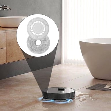 Juego de repuesto de mopa y soporte para robot aspirador compatible con Xiaomi y Dreame