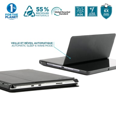 Mobilis RE.LIFE 33 cm Nero - Borsa per laptop e custodia protettiva ecologica per Microsoft Surface Pro 8 13''