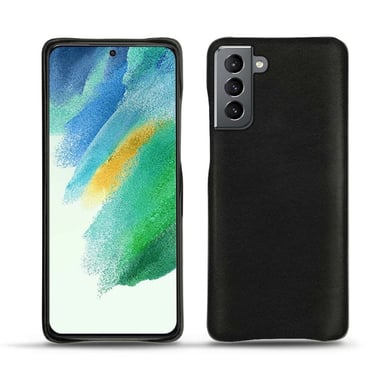 Coque cuir Samsung Galaxy S21 FE -  - Noir - Cuir lisse premium