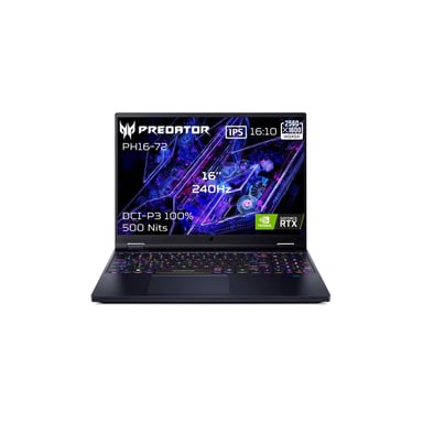 Acer Predator Helios 16 PH16-72-92EX Portátil Intel Core i9-14900HX 32GB DDRS5 1TbSSD NVIDIA GeForce RTX4080 16'' WQXGA MiniLED 250Hz (Mate) Win11H