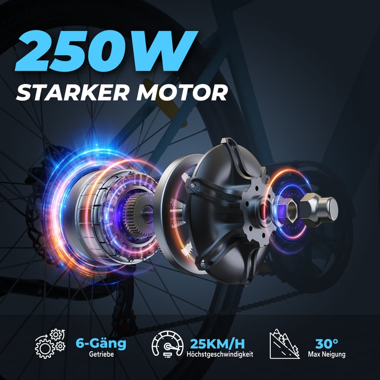 Vélo électrique VARUN C7007 28 pouces avec batterie 36 V 10 Ah et capteur de couple Neuf - vue 6