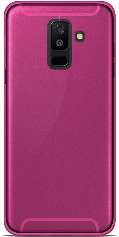 Coque silicone unie compatible Givré Rose Samsung Galaxy A6 Plus 2018