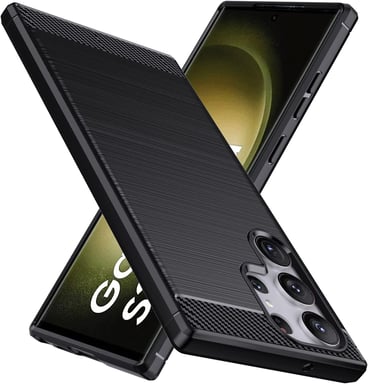 Samsung Galaxy S23 Ultra 5G coque style carbone noir