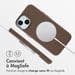 Accezz Coque arrière en cuir avec MagSafe pour Apple iPhone 15 - Marron café