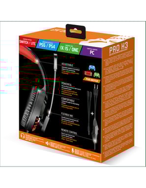 Spirit of Gamer PRO-H3 Casque Avec fil Arceau Jouer Noir, Rouge