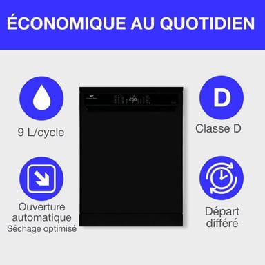 Lavastoviglie a libera installazione - Nero