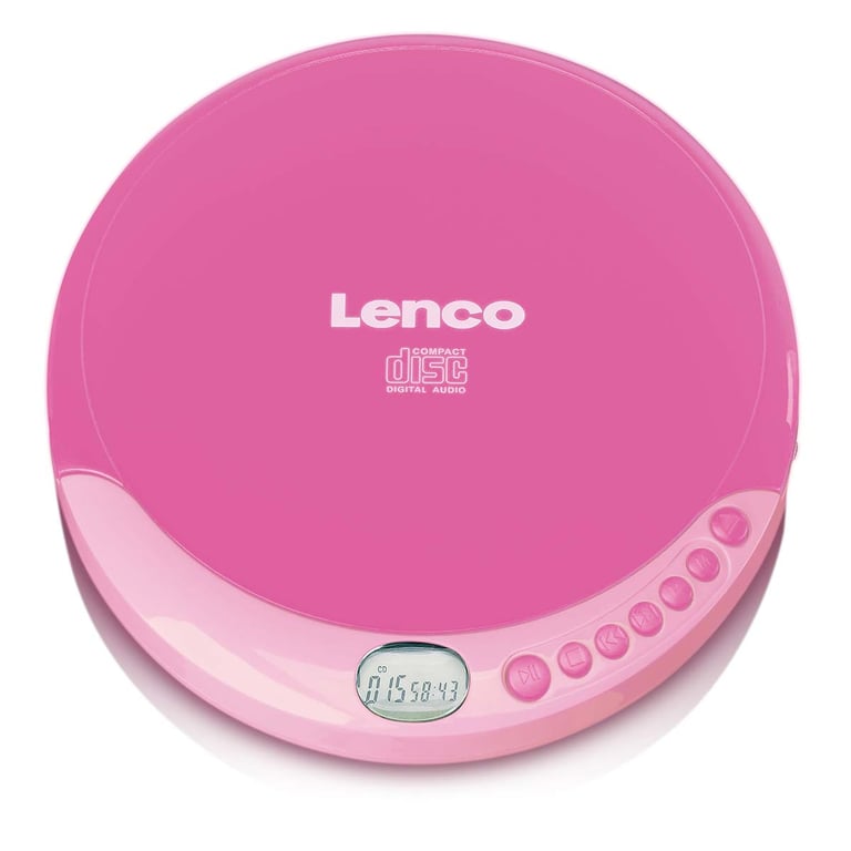 Lecteur CD, CD-R/RW Portable avec Fonction Recharge Rose - Neuf