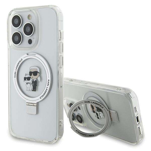 Étui Karl Lagerfeld pour iPhone 15 Pro 6.1  blanc étui rigide Ring Stand Karl&Choupettte MagSafe - Très bon état Très bon état - Karl Lagerfeld reconditionné disponible sur Pixmania