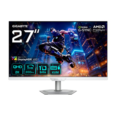 Monitor Gamer Gigabyte M27Q2 ICE 27'' QHD 200Hz IPS Quantum Dot HDR400 1ms FreeSync Premium Bianco