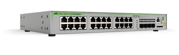 Allied Telesis GS970M Gestionado L3 Gigabit Ethernet (10/100/1000) Energía sobre Ethernet (PoE) 1U Gris