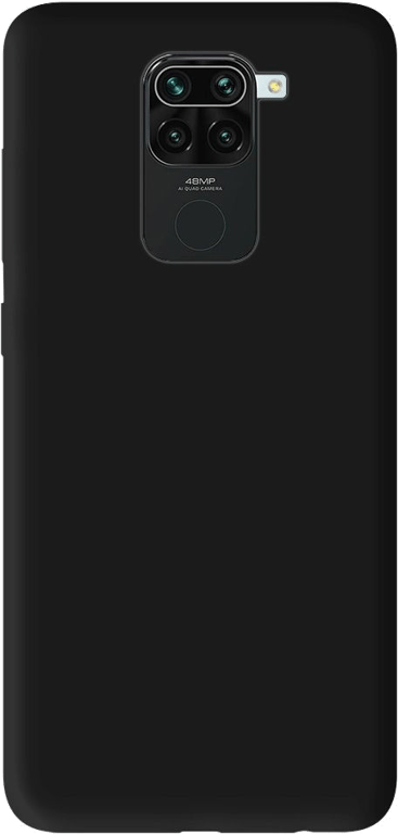 Coque silicone unie compatible Mat Noir Xiaomi Redmi Note 9