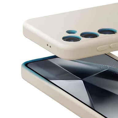 Coque pour Samsung Galaxy S24 Plus en Silicone Souple Antichocs Beige