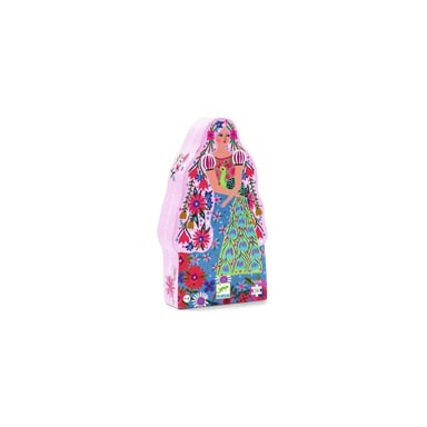 Puzzle silueta encantada - La princesa y su pavo real - 36 piezas
