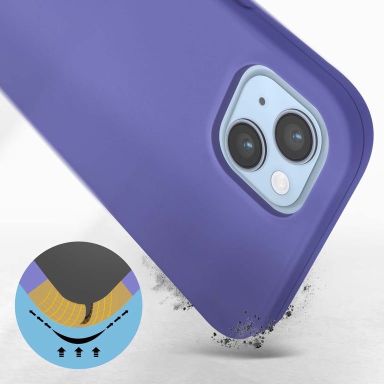 Avizar Violet Coque Pour Iphone 14 Plus Semi-Rigide Soft-Touch Fine - Image 3