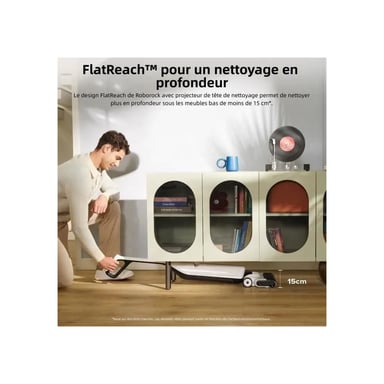 Roborock Flexi Lite Aspiradora vertical Batería Seca y húmeda Sin bolsa Negro, Blanco 2,5 Ah