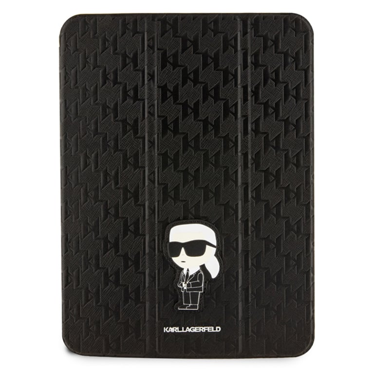 Karl Lagerfeld Étui pour iPad Pro 10.9 pouces 2022 Folio Saffiano Collection Ikonik Karl NFT