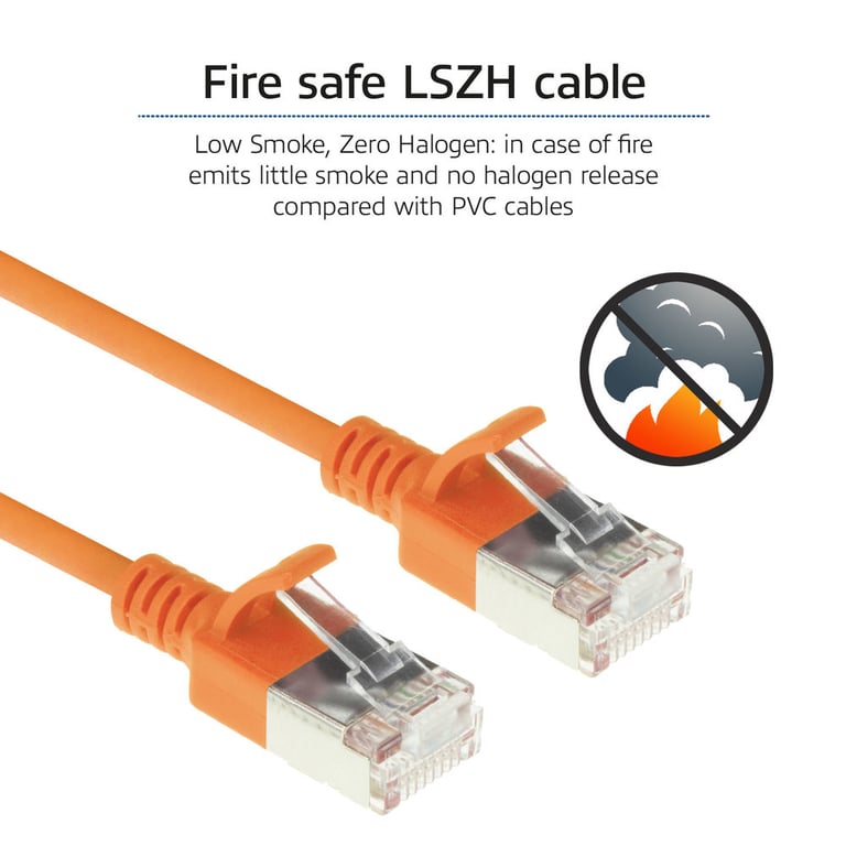 ACT DC7101 Cavo di rete arancione 1 m Cat6a U/FTP (STP)