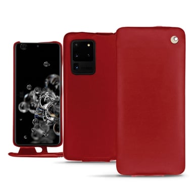 Housse cuir Samsung Galaxy S20 Ultra 5G -  - Rouge - Cuir lisse