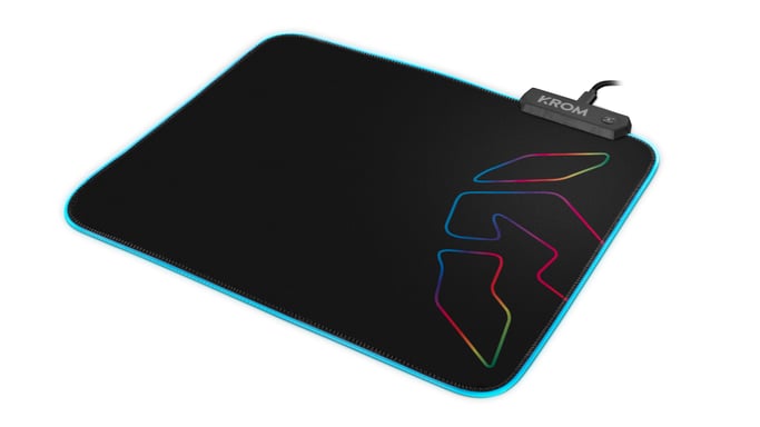 Krom Knout RGB Tapis de souris de jeu Noir