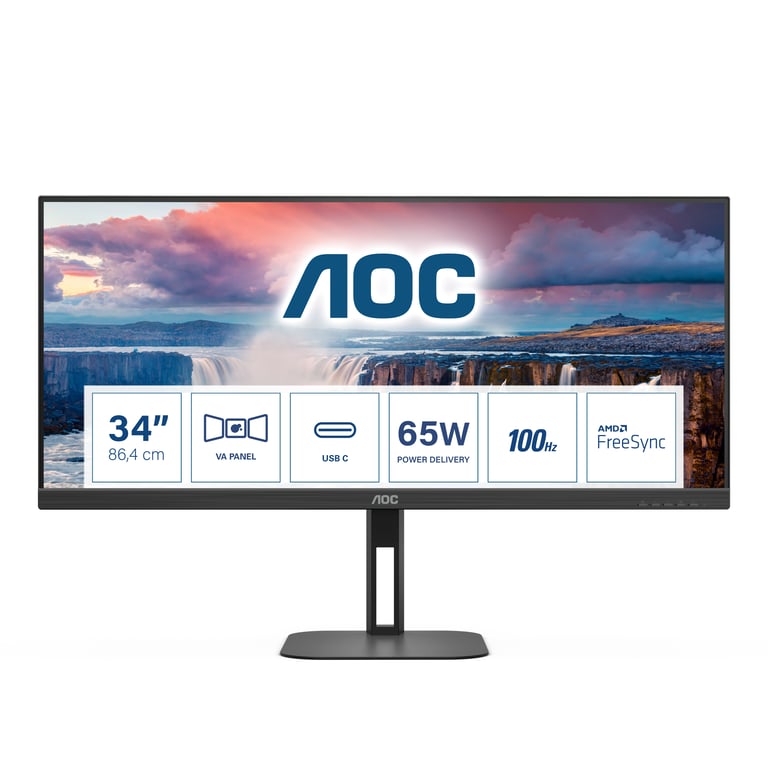 AOC V5 Q27V5CWBK écran plat de PC 68 6 cm 27 2560 x 1440 pixels Quad HD LED Neuf - vue 4