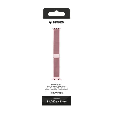 BigBen Correa para Apple Watch 38-40-41mm Milanaise Rosa