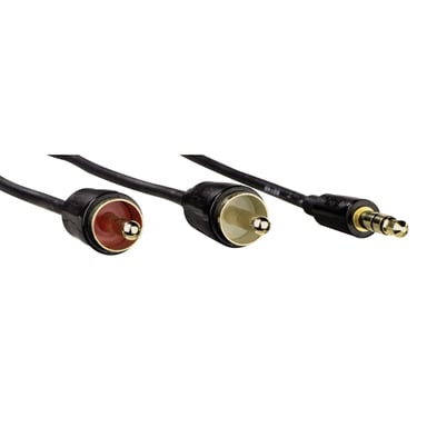 Hama 1.5m 2 x RCA - 3.5mm m/m câble audio 1,5 m 3,5mm Noir