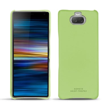 Funda de piel Sony Xperia 10 - Tapa trasera - Negro - Piel lisa