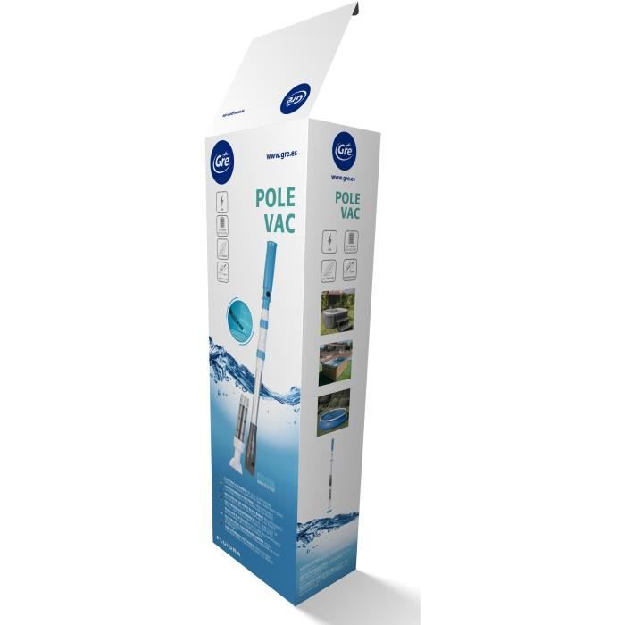 GRE Nettoyeur aspirateur de fond à batterie pour piscine Avec manche téléscopique - vue 3
