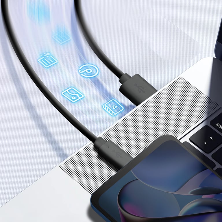 Câble USB vers USB C 1m pour Téléphone Produit officiel Neuf - vue 4