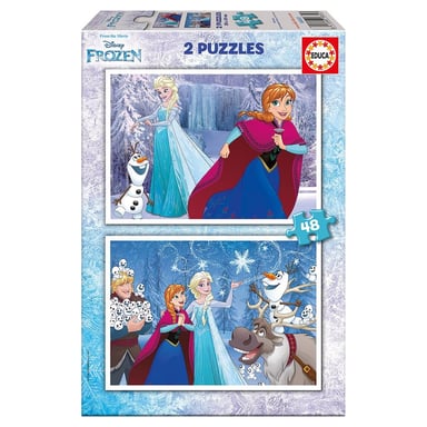 Juego de 2 puzzles Reina de las Nieves - 48 piezas cada uno