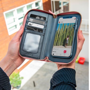 Celly Venere funda para teléfono móvil 16,5 cm (6.5'') Funda cartera Rosa