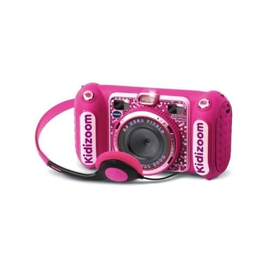 Fotocamera digitale per bambini Vtech Kidizoom Duo DX rosa con filtri dinamici e giochi in realtà aumentata - 3-12 anni