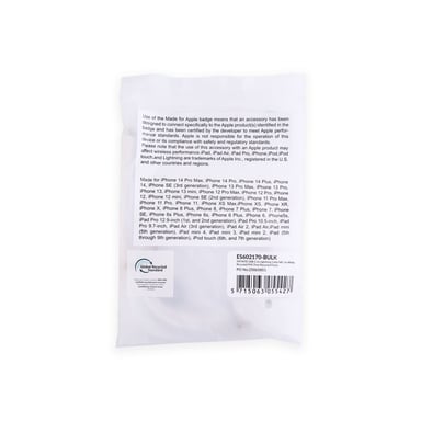 eSTUFF ES602170-BULK câble Lightning 1 m Blanc