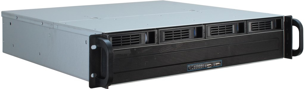 Inter Tech IPC 2U Montable sur rack 2U micro ATX SATASAS hot swap pas d'alimentation ATX USB - vue 2