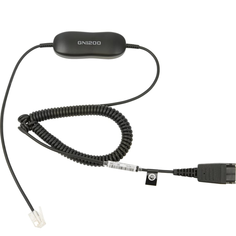 Câble Jabra GN1200 – Connectique pour Micro-Casque, Prise RJ-9 Standard