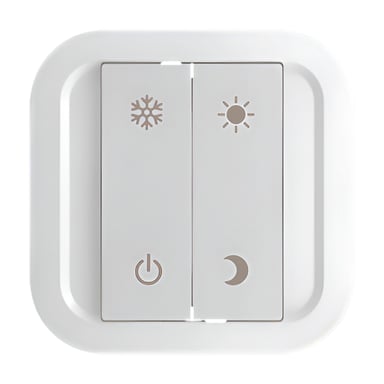Interrupteur Mural sans Fil 2 Boutons pour système Zigbee Blanc